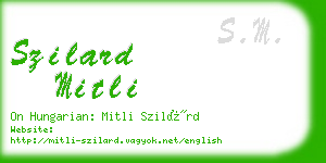 szilard mitli business card